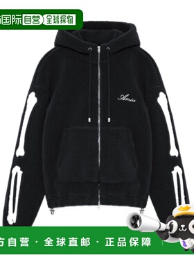 1h可退 AMIRI 男士卫衣 AMOUJA1010001 SS2026 黑色抓绒帽衫