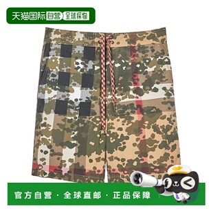 80293861 泳装 SS2022 花色 BURBERRY 迷彩格子游泳短裤 男士