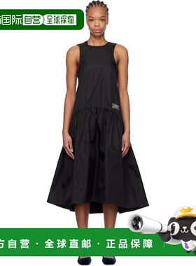 1h可退 潮奢 GANNI 甘尼 女士 黑色 Duchesse Nylon 连衣裙 W0478