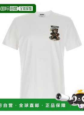 1h可退 MOSCHINO 男士T恤 V072152411001 AW2025 白色 Printed T-
