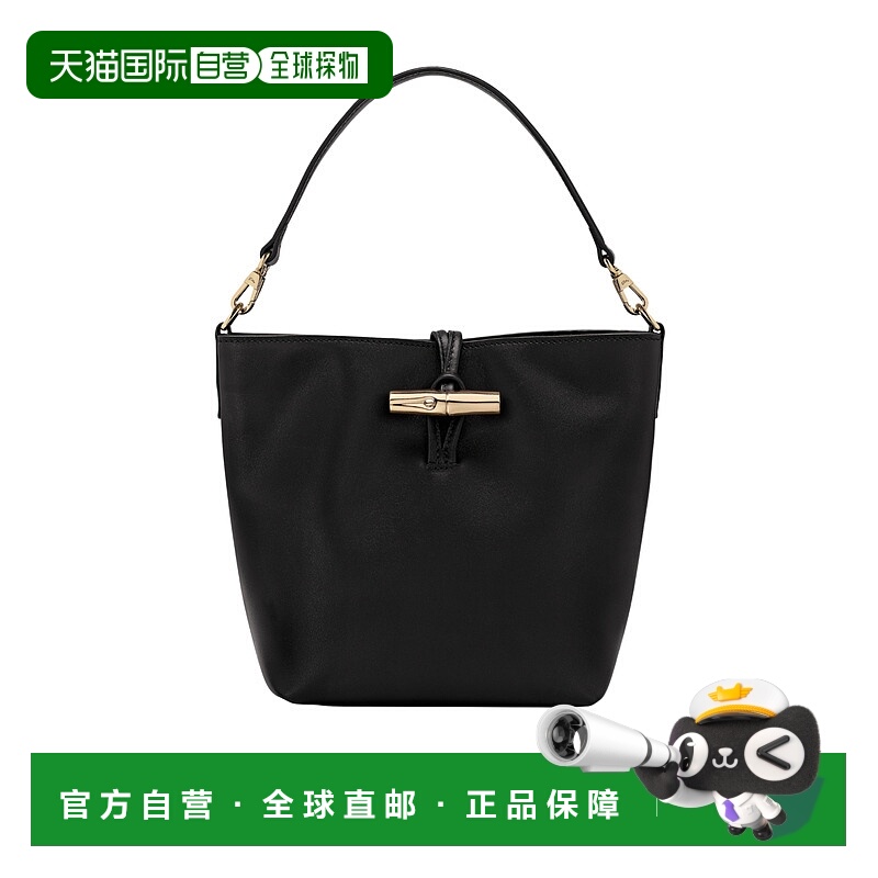 1h可退 LONGCHAMP 女士单肩包 10314HGC001 AW2025 黑色 Le Rosea