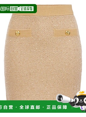 1h可退 潮奢 Elisabetta Franchi 女士 亮片针织半身裙 GK23T57E2