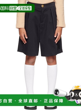 1h可退 潮奢 Balmain 巴尔曼 女童 黑色褶裥儿童短裤童装 Bs6R09S