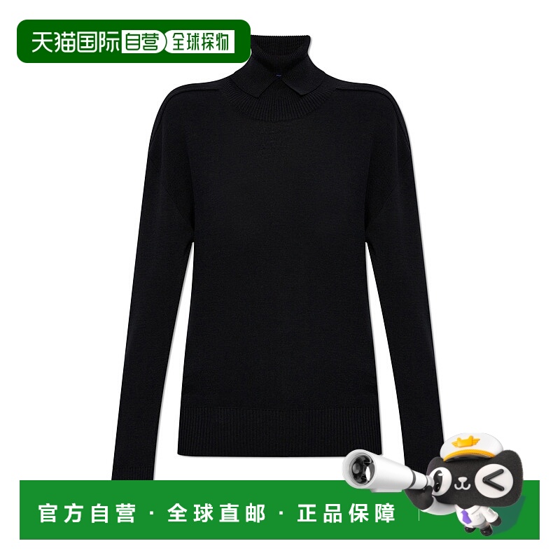 BURBERRY 女士针织衫 8095310A1189 AW2024 黑色 Black wool swea
