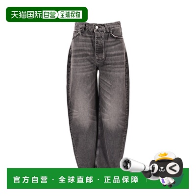 Anine Bing 女士休闲裤 A0612052WHG24 SS2026 灰色牛仔裤直筒裤