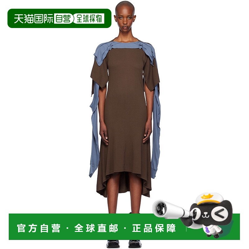 1h可退 潮奢 kiko kostadinov 女士 棕色 & 蓝色 Circe 连衣裙 KK