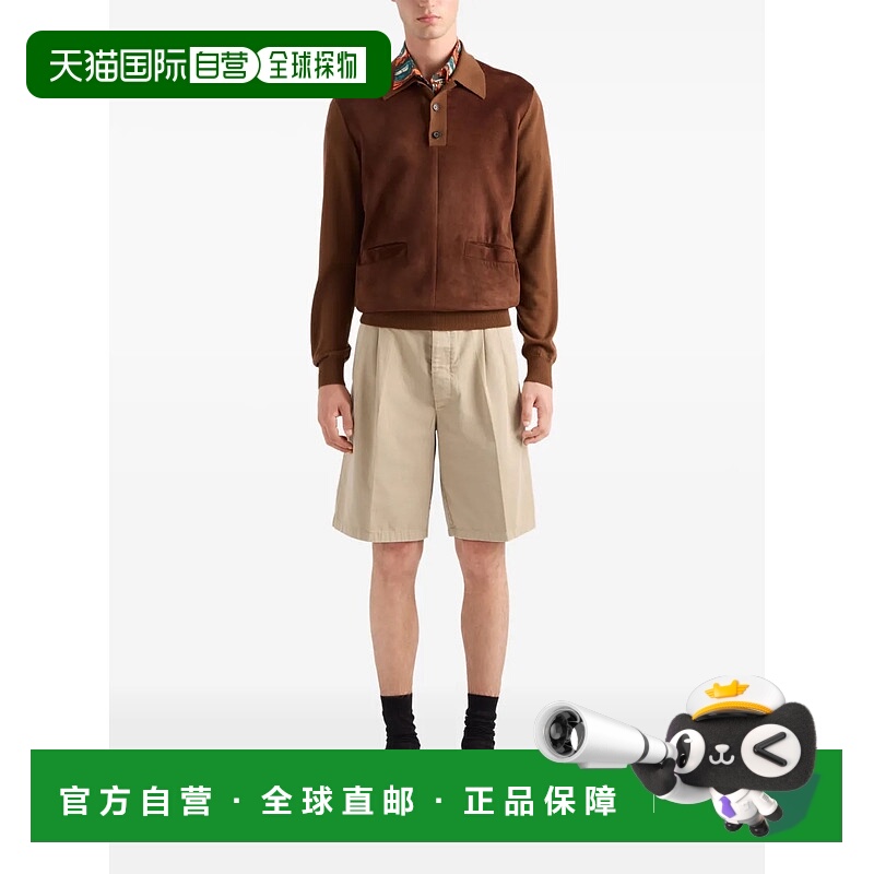 1h可退 PRADA 男士休闲裤 SPH343SOOO16FTF0065 SS2025 浅棕色