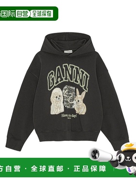 GANNI 女士针织衫 T4270252 AW2025 黑色 'Grey Animal Print' ho