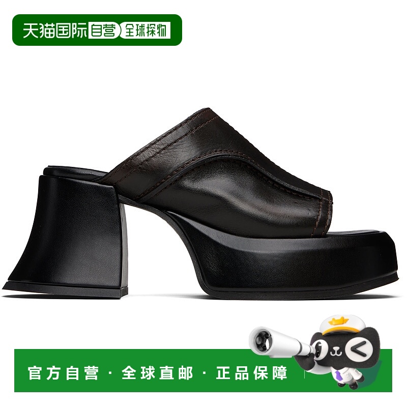 1h可退 潮奢 miista 女士 棕色 Lota 穆勒鞋 E83852