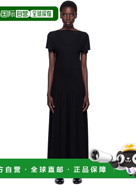 1h可退 潮奢 TOTÊME 女士 黑色 Knife-Pleated Jersey 连衣裙 253