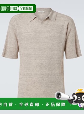1h可退 潮奢 The Row 男士 Reggie 亚麻混纺Polo衫