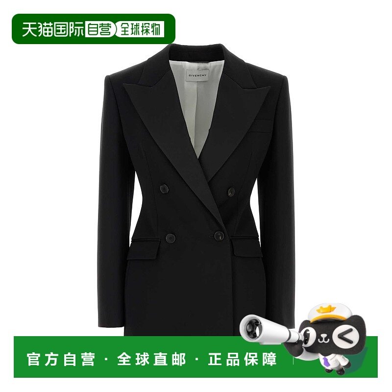 GIVENCHY 女士西服 BW30KW15CT001 AW2025 黑色 Satin lapel blaz