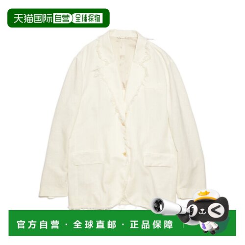 1h可退 ACNE STUDIOS 女士西服 AH0267AEI AW2023 白色 单排扣西