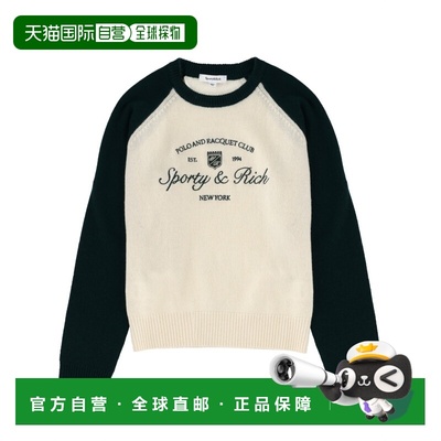 1h可退 潮奢 SPORTY & RICH 女士 带Logo毛线衫 WS07561412WH61EC