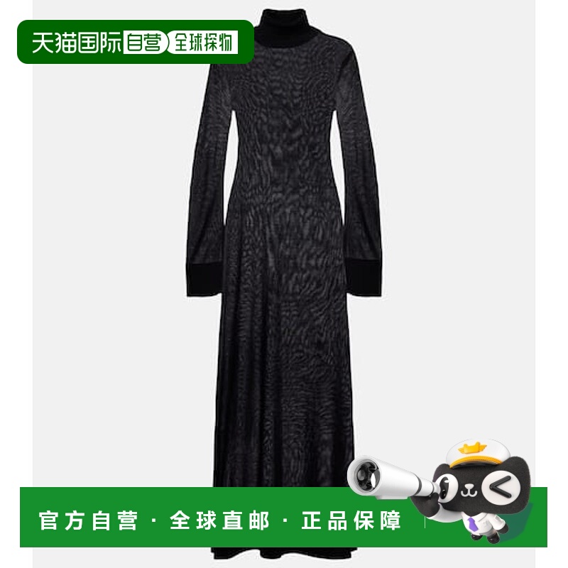 1h可退 潮奢 TOTÊME 女士 针织长款连衣裙 black黑色 舒适时尚