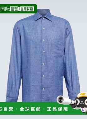 1h可退 潮奢 Loro Piana 诺悠翩雅 男士 Andre 亚麻衬衫 001149