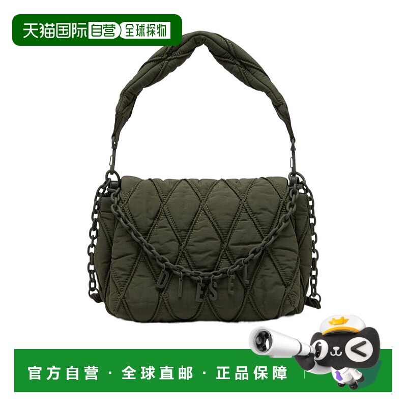 1h可退 DIESEL 女士斜挎包 X10265P8048T7433 SS2025 军绿色