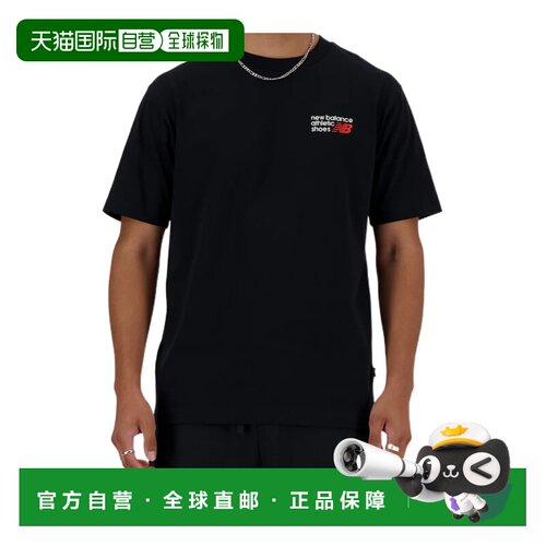 NEW BALANCE 男士T恤 MT41908BK SS2025 黑色 短【付后1h可退】