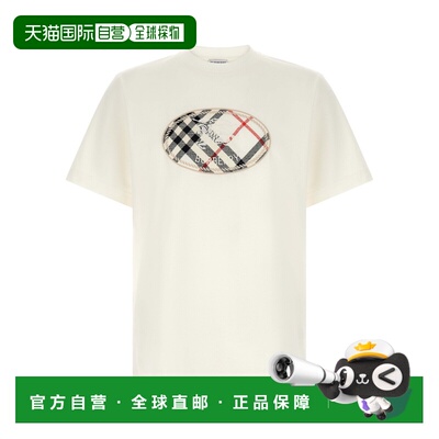 BURBERRY 男士T恤 8128073CHALK AW2026 白色 'Ryan' T-shirt上衣