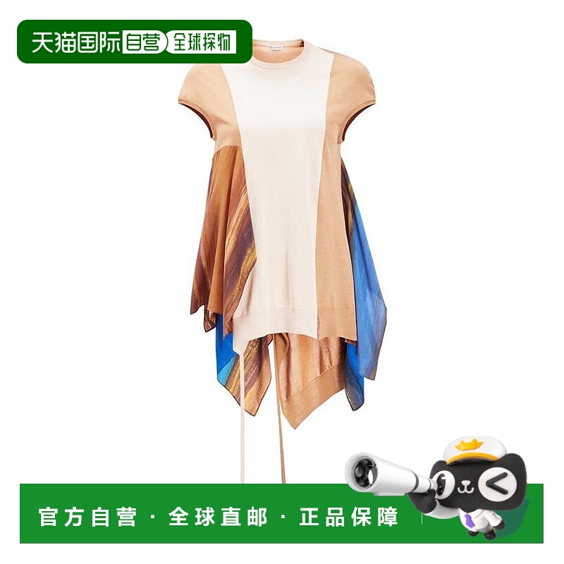 LOEWE 女士衬衫 D3199250SM3429 SS2019 白色 徽标印花短袖T恤