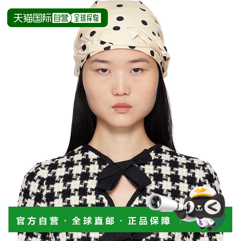 1h可退 潮奢 Valentino 华伦天奴 女士 灰白色波点班丹纳方巾 6W2