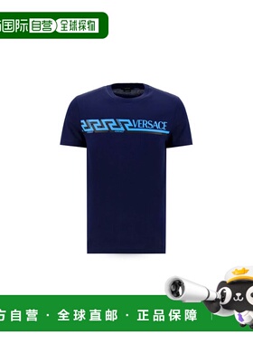 VERSACE 男士T恤 10039111A027811U830 范思哲黑色短袖AW2023