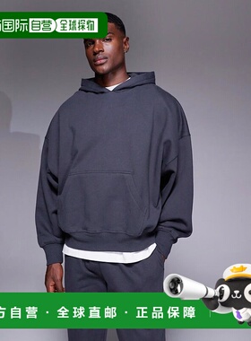 1h可退 潮奢 ASOS 男士 premium 设计重身级宽松款连帽衫(400gsm)