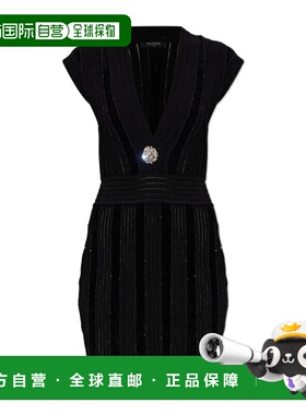 BALMAIN 女士连衣裙 GF1R6026KJ37EAC SS2026 黑色 Dress with sh