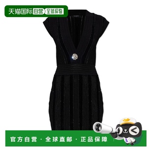BALMAIN 女士连衣裙 GF1R6026KJ37EAC SS2026 黑色 Dress with sh