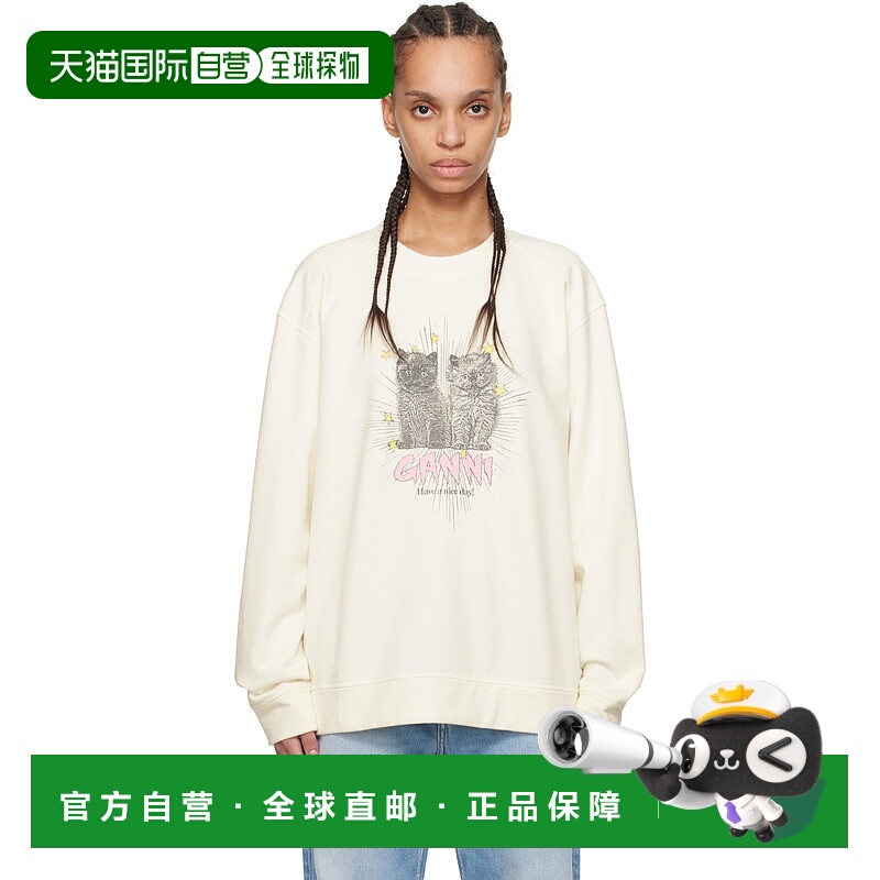 1h可退 潮奢 GANNI 甘尼 女士 灰白色 Isoli Kittens Drop Should