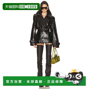 1h可退 潮奢 The Attico 女士 短款风衣鳄鱼纹夹克 260WCB00109