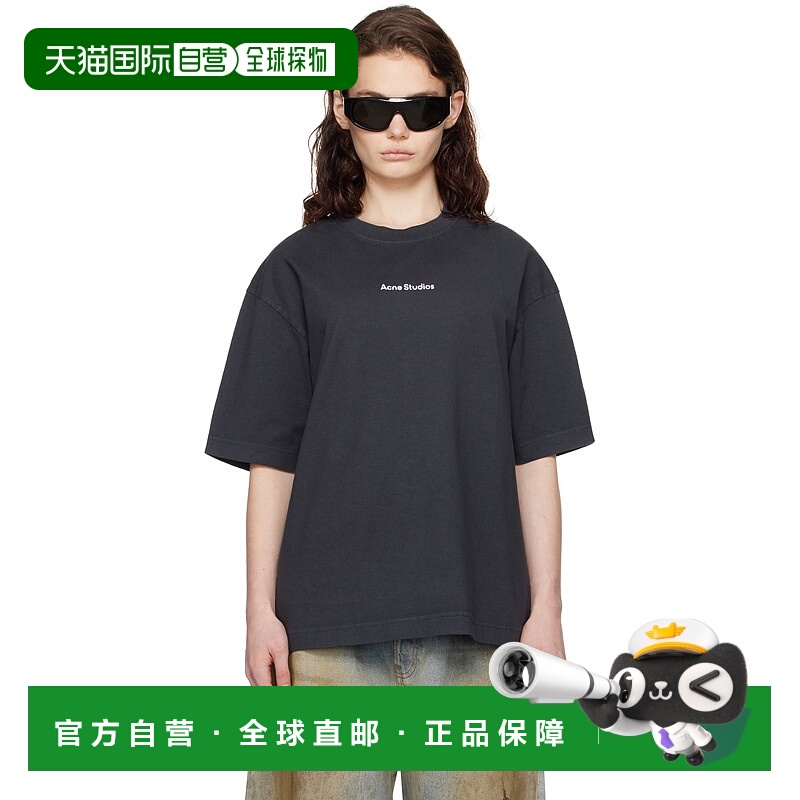 1h可退 潮奢 Acne Studios 艾克妮 女士 黑色 Relaxed Fit Stamp