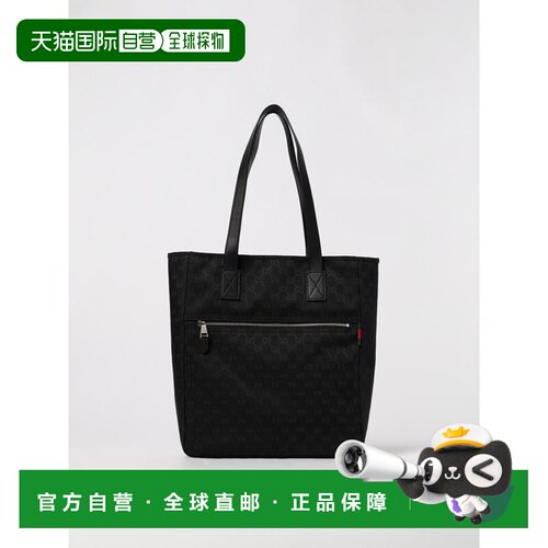 1h可退 GUCCI 男士手提包 834796FAEPS1060 SS2026 黑色 GG帆布中