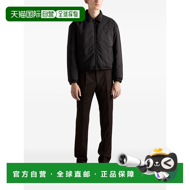 1h可退 潮奢 Prada 普拉达 男士 三角形標誌貼片拉鍊夾克 SGC912S