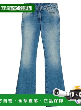 潮奢 off-white 女士 牛仔长裤 blue蓝色 舒适时尚