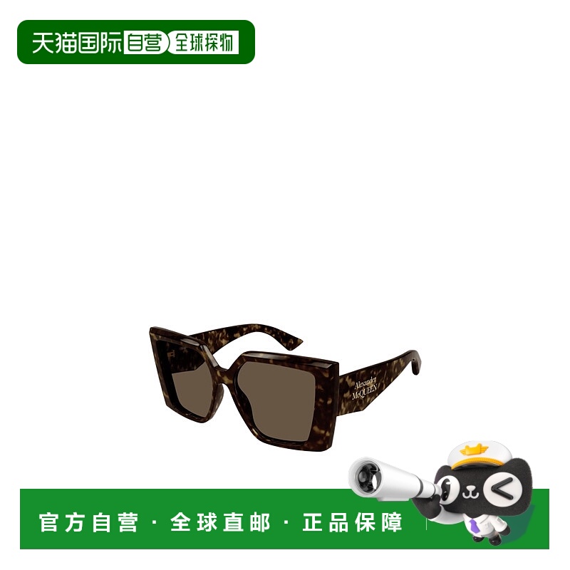 1h可退 ALEXANDER MCQUEEN 女士眼镜 AM0467S002 CO 棕色 几何框