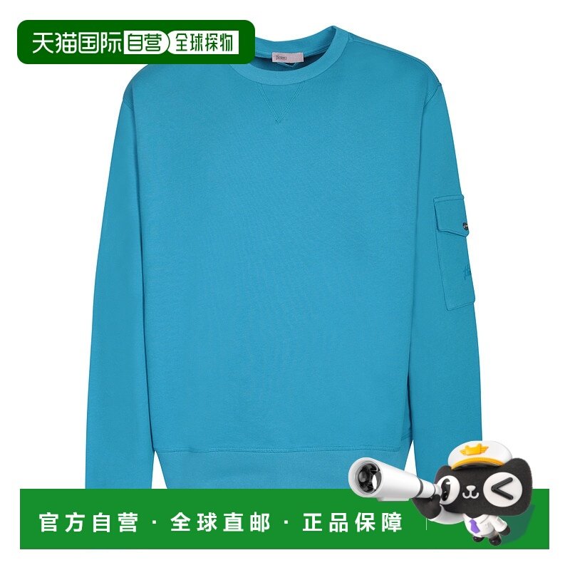 HERNO 男士卫衣 JG00018UR500179120 AW2023 蓝色 圆领长袖卫衣