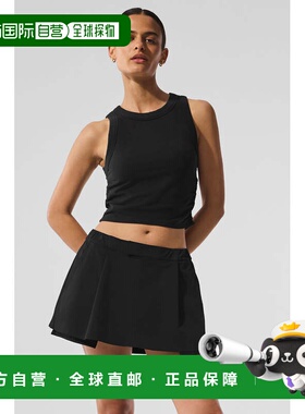 alo yoga 纯色修身圆领短款网球背心 女款w9815r