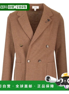 LARDINI 男士夹克 IVLJM87220 AW2024 棕色 Double breasted knit