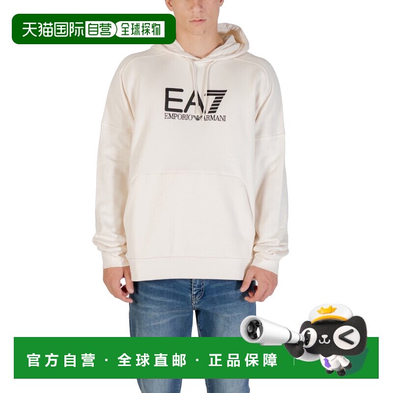 EA7 男士卫衣 7M000909AF10377M1166 AW2025阿玛尼米白色 帽衫