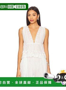 1h可退 潮奢 ULLA JOHNSON 女士 Anya 深VV领高端罩衫 PF251720