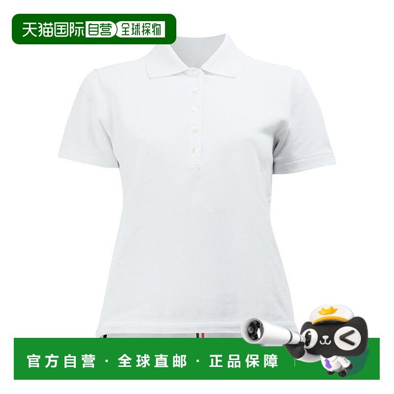 潮奢 Thom Browne 汤姆 布朗 女士 条纹宽松短袖POLO衫 FJP014A00