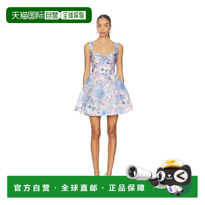 1h可退 潮奢 ZIMMERMANN 女士 Rebellion 垂褶迷你连衣裙 6493DC2