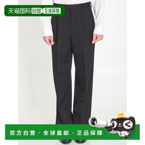 CELINE 男士正装裤 RP0AE092D38NO SS2026 黑色 腰带环休闲裤