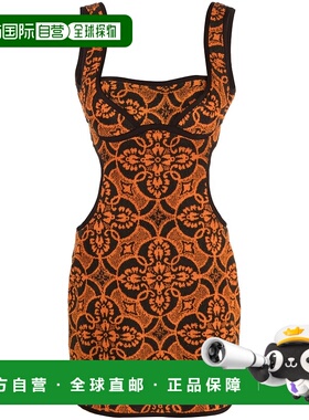 1h可退 潮奢 Marine Serre 女士 SERRE 海军风红色连衣裙 D188SS2