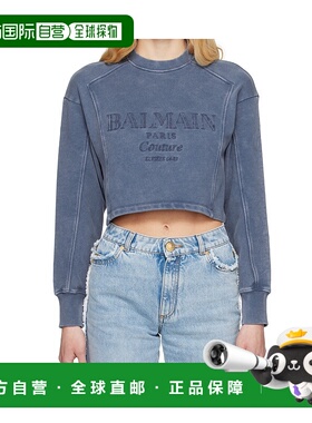 BALMAIN 女士针织毛衣 EF1JO076BC96SOS SS2025蓝色长袖