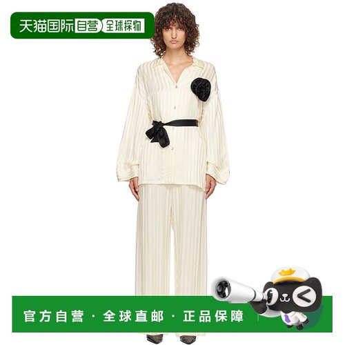 1h可退 潮奢 SLEEPER 女士 灰白色 Rose Oversized 睡衣套装 FW24