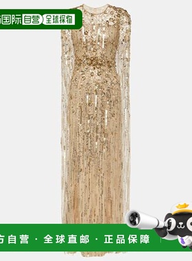 1h可退 潮奢 Jenny Packham 女士 Ruby 披肩珠片礼服连衣裙