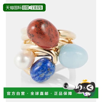 1h可退 潮奢 ZIMMERMANN 女士 Mellow gemstones 镀金戒指珍珠