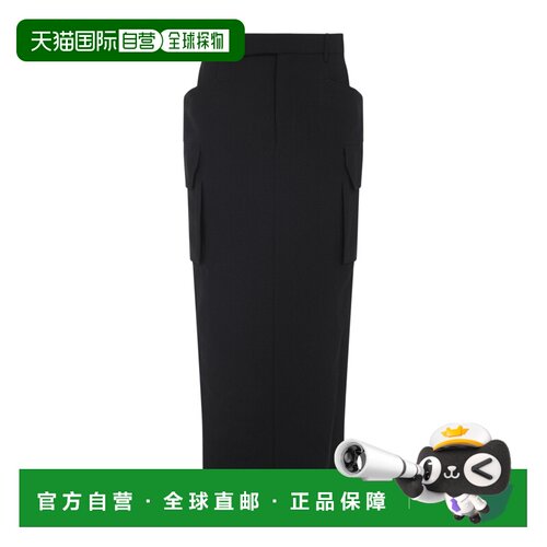1h可退 奢淘 Rick Owens 腰带环半身裙 女 RP02E4379WGP长裙